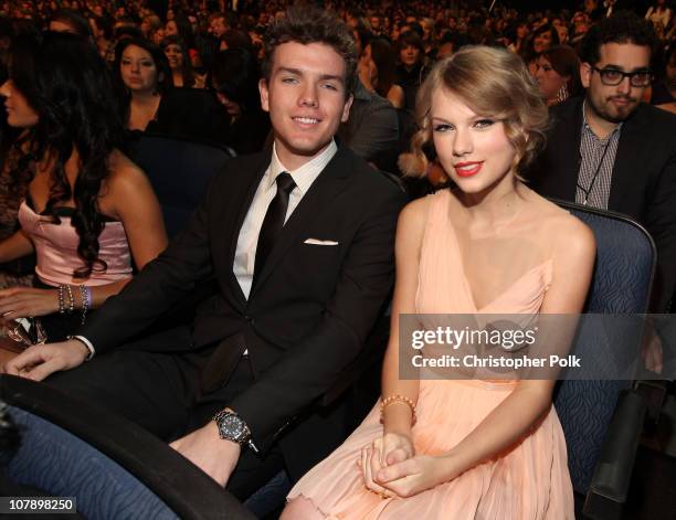 Singer Taylor Swift and brother Austin Swift attend the 2011 People's Choice Awards at Nokia Theatre L.A. Live on January 5, 2011 in Los Angeles,...