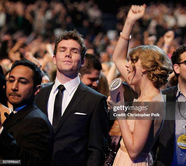 Singer Taylor Swift and brother Auston Swift attend the 2011 People's Choice Awards at Nokia Theatre L.A. Live on January 5, 2011 in Los Angeles,...