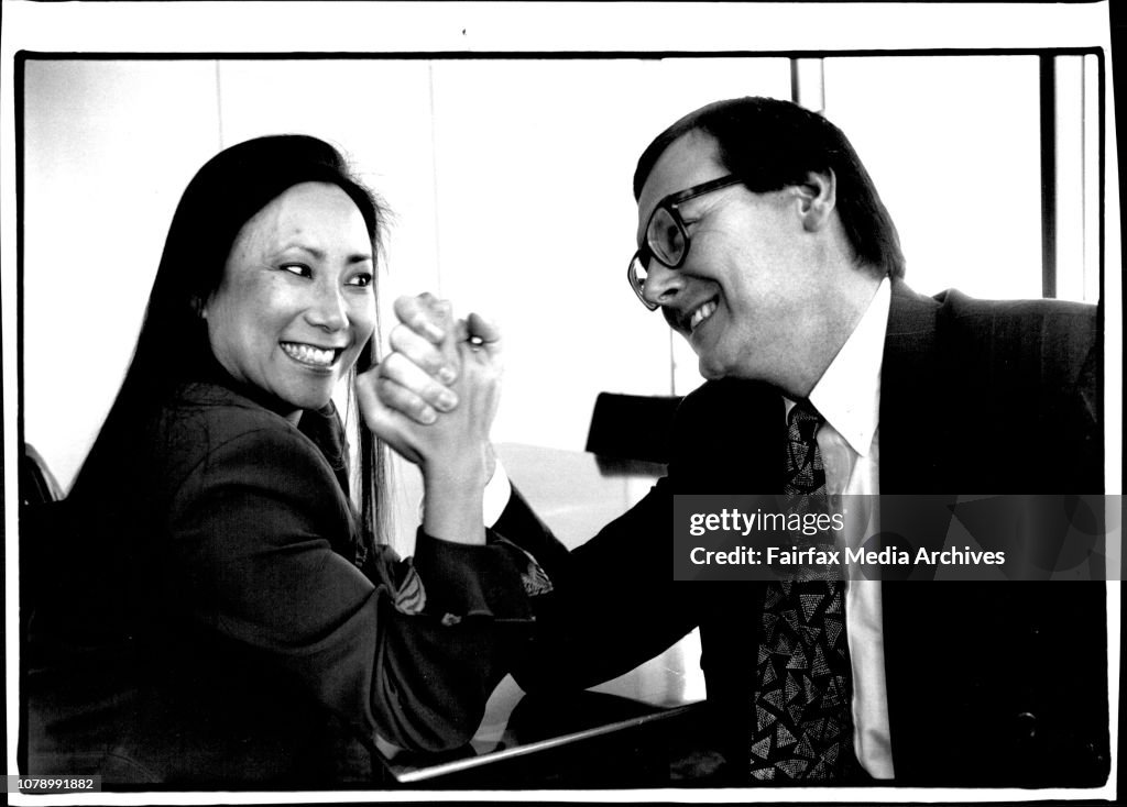 Bob Rathie Katrina and Bruce Rathie. July 07, 1994. . News Photo - Getty Images