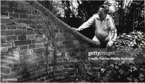 Mr O'Neill inspects the damage to his son's home in Speers Point.Three years ago the large Federation-style house at no 288 The Esplanade, Speers...