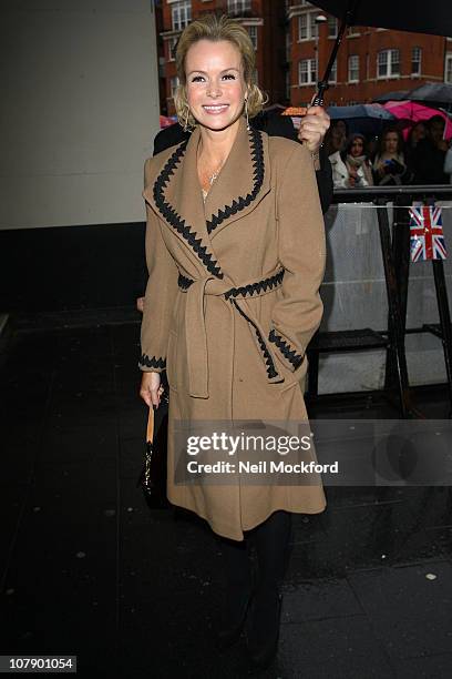 Amanda Holden arriving at The HMV Hammersmith Apollo for Britains Got Talent Auditions - Day 3 on January 6, 2011 in London, England.