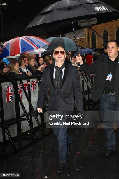Louis Walsh arriving at The HMV Hammersmith Apollo for Britains Got Talent Auditions - Day 3 on January 6, 2011 in London, England.