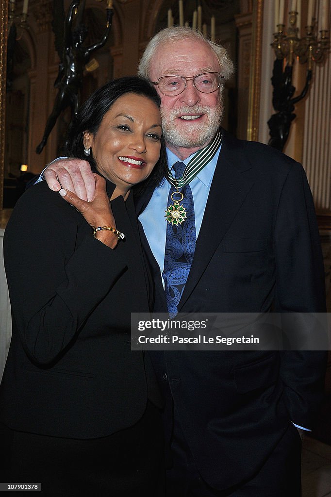 Actor Michael Caine Awarded "Commandeur Des Arts Et Des Lettres" At Ministere De La Culture