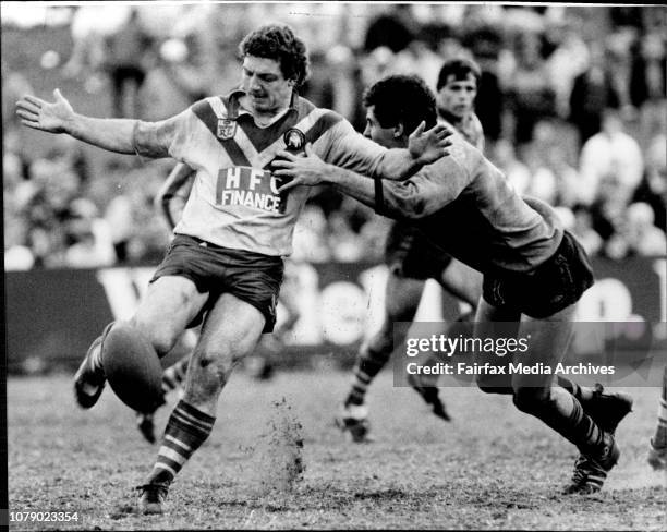 Rugby League - Balmain verses Canterbury at Belmore - Phil Gould. June 07, 1985. .