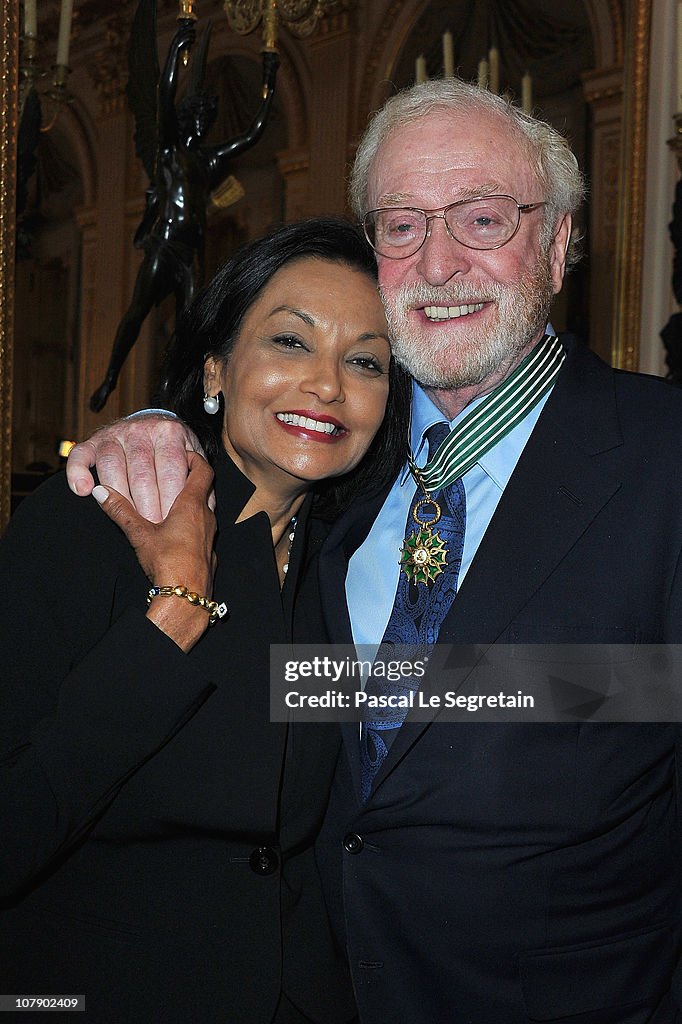 Actor Michael Caine Awarded "Commandeur Des Arts Et Des Lettres" At Ministere De La Culture