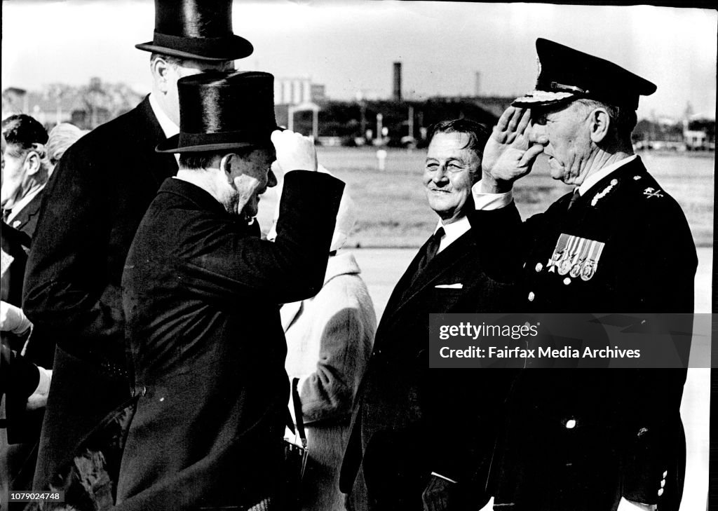 Hasluck The Governor General Sir Paul Hasluck arrives at Sydney Airport today ...