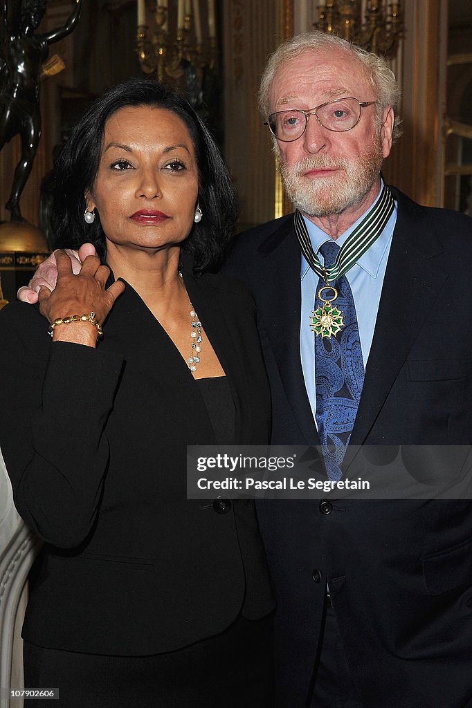 Actor Michael Caine Awarded "Commandeur Des Arts Et Des Lettres" At Ministere De La Culture