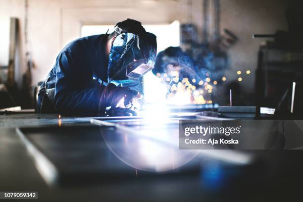 welding and grinding. - grinder industrial equipment stock pictures, royalty-free photos & images