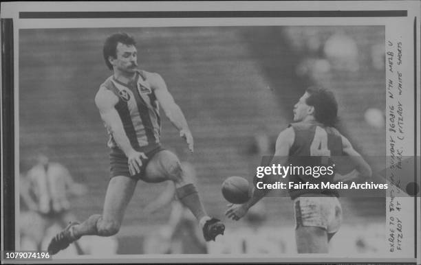 Th Melb V Fitzroy at VFL Park. . August 16, 1986. .