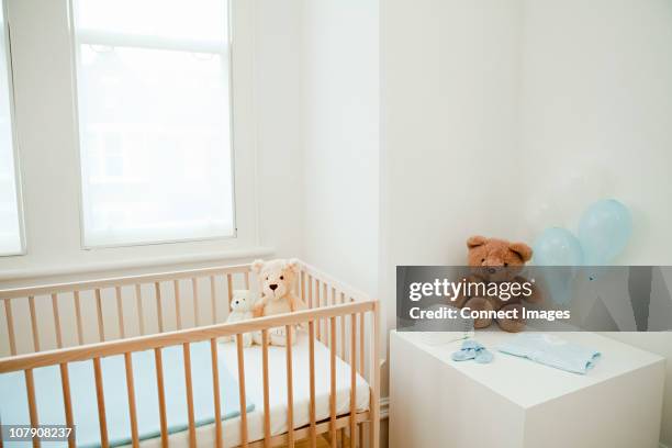 bedroom for baby - crib stock pictures, royalty-free photos & images