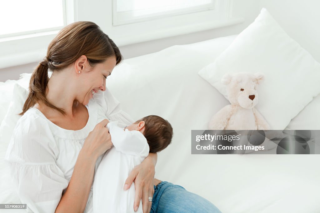 Mother with baby