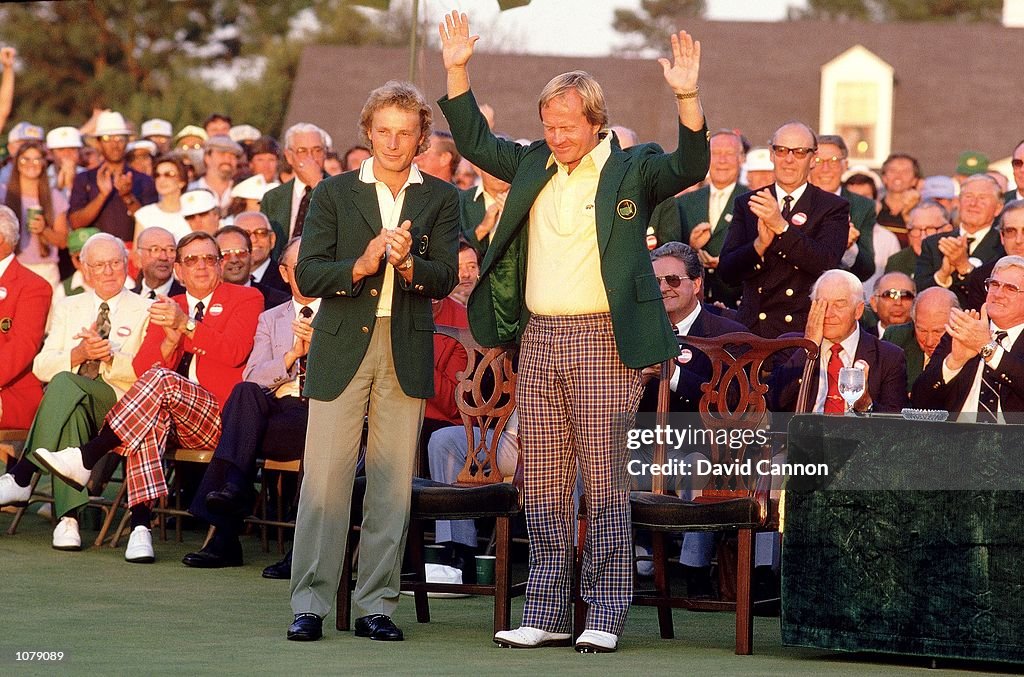 Jack Nicklaus of the USA and Bernhard Langer of Germany