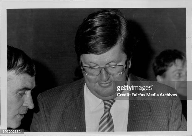 Paul Whelan.The launch of Brian Dale's book, "Ascent to Power" was launched by Graham Freudenberg at Parliament House. October 31, 1985.