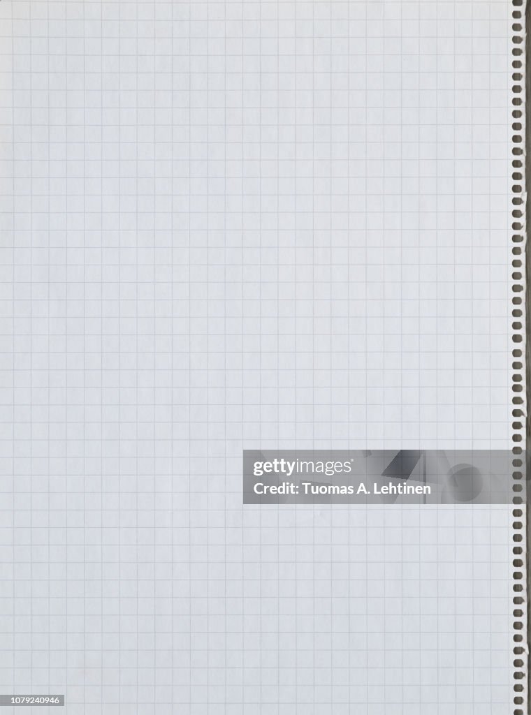High quality white and blank graph or grid paper background.