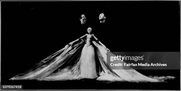 The Philippe Genty Company" Anges Neel and Emmanuel Plassard performing with 'Butterfly Chrysalide' at the Seymour Theatre.Desirs Parade - Written...