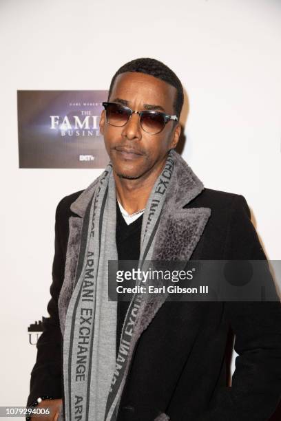 Miguel A. Nunez Jr. Attends BET's "The Family Business" Special Screening at Ahrya Fine Arts Theater on January 7, 2019 in Beverly Hills, California.
