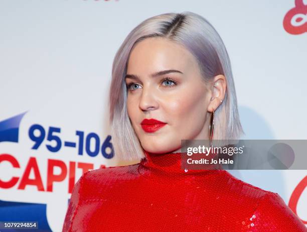 Anne Marie attends the Capital FM Jingle Bell Ball at The O2 Arena on December 08, 2018 in London, England.