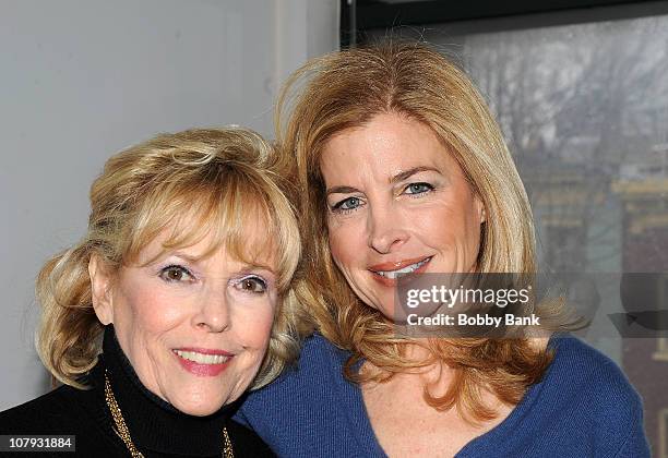 Eileen Fulton and Blanche Baker filming on location for "The Life Zone" on January 7, 2011 in the Brooklyn borough of New York City.