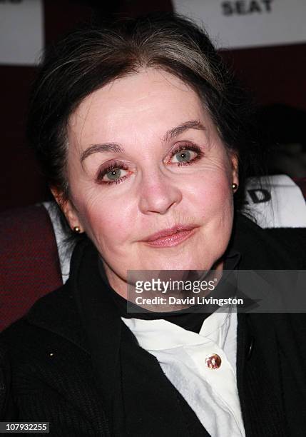 Actress Millie Perkins attends American Cinematheque's presentation of an Andy Garcia double feature at the Aero Theatre on January 7, 2011 in Santa...