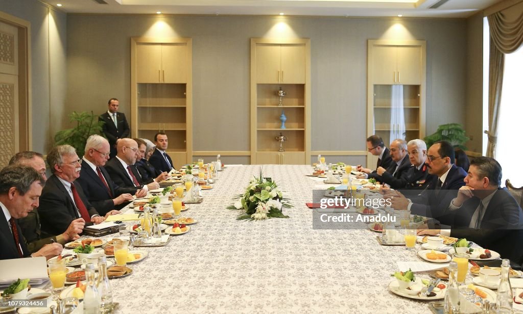 U.S. National Security Adviser John Bolton and delegation in Ankara