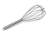 Stainless steel whisk 3D