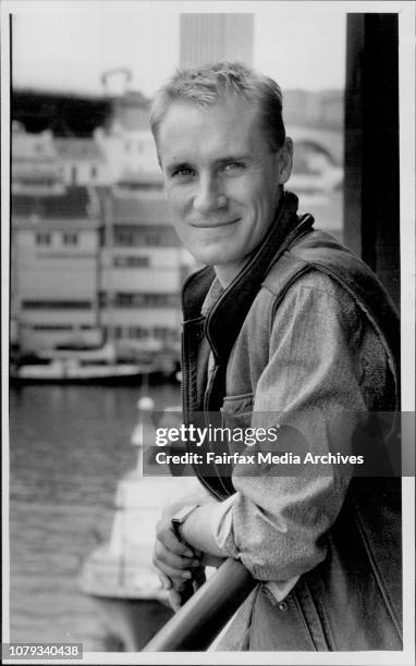 Actor Steven Vidler who is in the play away at the Wharf theatre. April 14, 1987. .