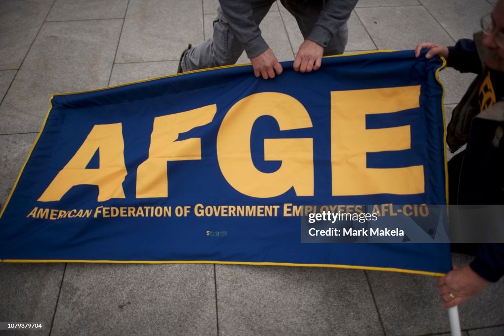 Federal Employees Hold Rally Calling For End Of Government Shutdown