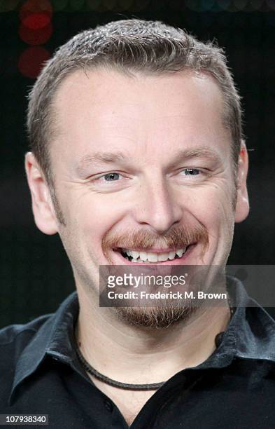 Host Chris Morgan speaks during the 'Nature: Bears of the Last Frontier' panel at the PBS portion of the 2011 Winter TCA press tour held at the...
