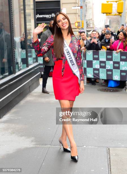 Miss Universe Catriona Gray seen outside Aol Live on January 8, 2019 in New York City.