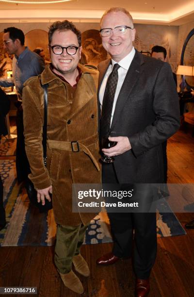 Alan Carr and Alex McLeish attend a special screening of "Stan & Ollie" at The Soho Hotel on January 8, 2019 in London, England.