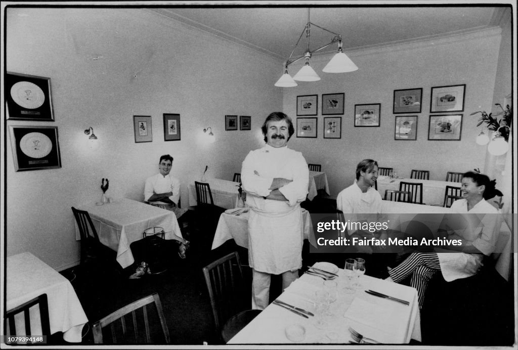 La Goulue restaurant at Crows nest, L to R: Gerry Spatz, 2nd chef, Heydeon Young, owner and head chef, Matthew Geraghty, apprentice, and Catherine Aisatullin, trainee.