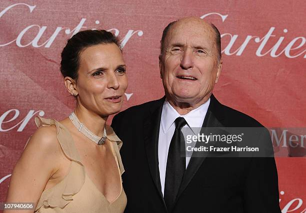 Actor Robert Duvall and wife Luciana Pedraza arrive at the 2011 Palm Springs International Film Festival Awards Gala at the Palm Springs Convention...