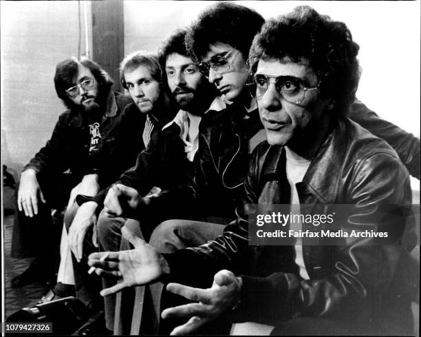 Pics taken at Mascot this afternoon after their arrival from left John Paiva, Gerry Polci, Don Ciccone, Lee Shapiro and Frankie Valli.American Singer...