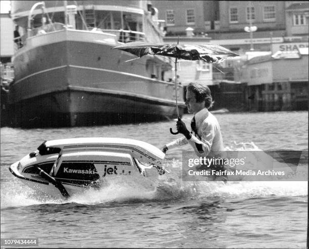 Bruce Cook of Manly though he had a new way to get to work at his own pace and no ferry time table to worry about.He quickly found that it was no way...