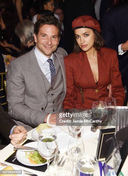 Bradley Cooper and Irina Shayk attend The National Board of Review Annual Awards Gala at Cipriani 42nd Street on January 8, 2019 in New York City.