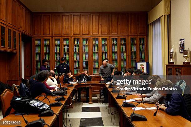 Alessandra Bucci, Police Commissioner of Genoa, attends a press conference on January 9, 2011 in Genoa, Italy. Carlo Trabona, a 74-year-old retired...