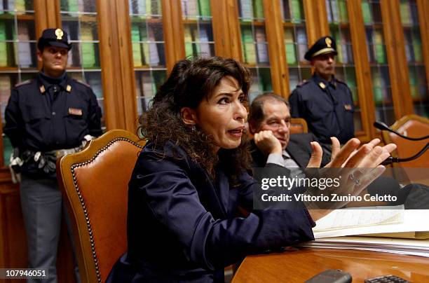 Alessandra Bucci, Police Commissioner of Genoa, attends a press conference on January 9, 2011 in Genoa, Italy. Carlo Trabona, a 74-year-old retired...