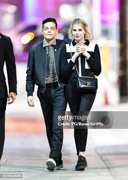 Rami Malek and Lucy Boynton are seen on January 08, 2019 in Los Angeles, California.