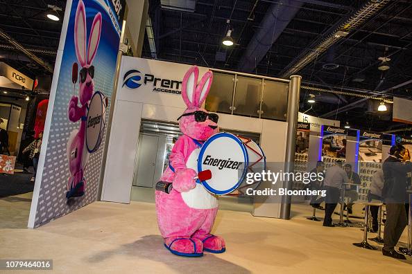 Energy Rabbit An Energizer Holdings Inc. Energizer Bunny mascot stands on display ...