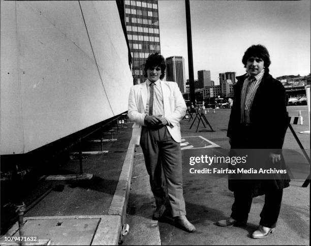 Rodney Monk and David Humphries at the Opera House next to the white board which is were they will co-ordinate the painting of a mural. July 07,...