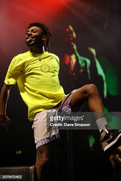 Aminé performs on stage during FOMO By Night Festival at Spark Arena on January 9, 2019 in Auckland, New Zealand.