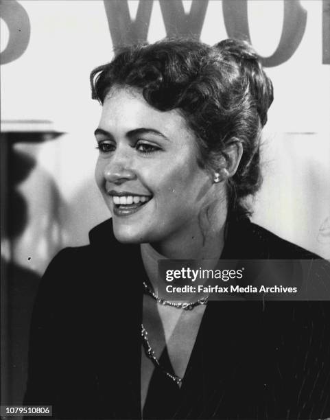 Cindy Breakspeare from Jamaica answers reporters questions at the press Conference today.Press Conference for Miss World, Cindy Breakspeare at the...