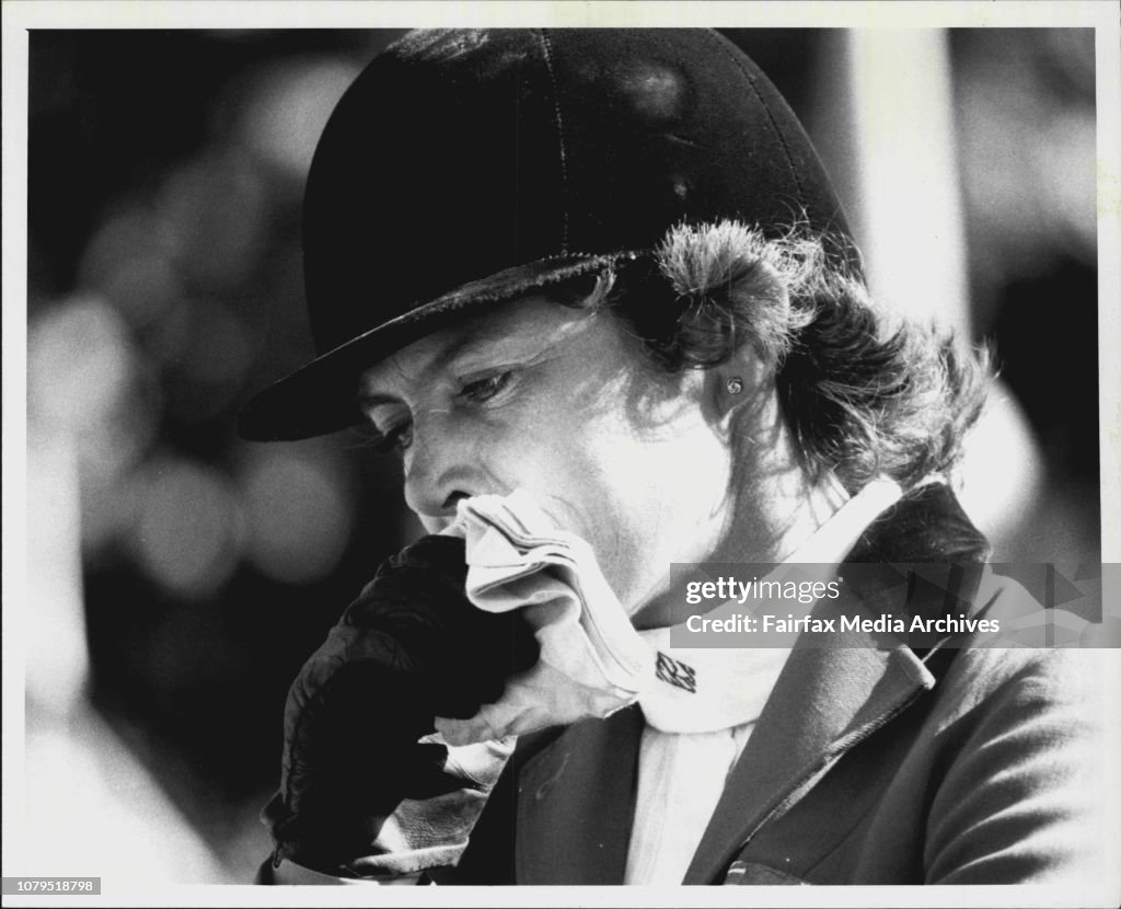 Beson and Hedges show jumping..Grand Prix of Australia winner Colleen Brook on Carlford reboundShe shed a tear after her victory.