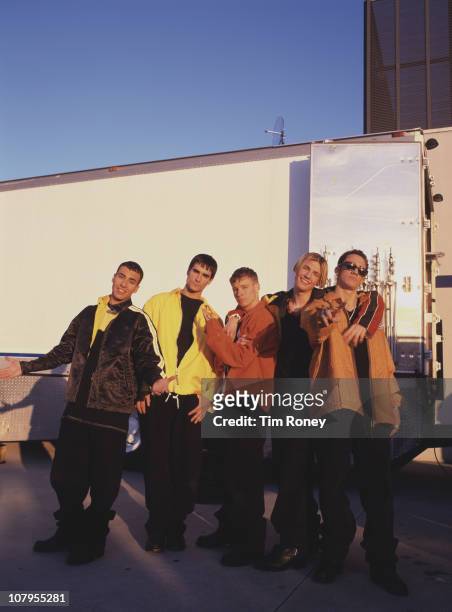 American boy band The Backstreet Boys, circa 1997.