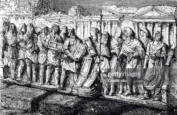 ilustrações de stock, clip art, desenhos animados e ícones de ancient rome, vote of the romans - roma antiga