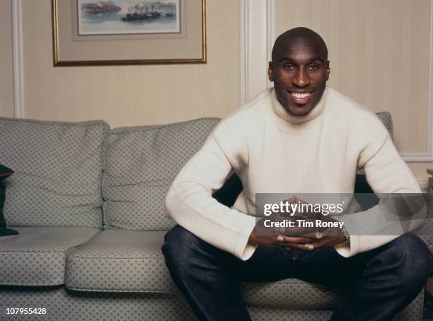 English footballer Sol Campbell, circa 1995.