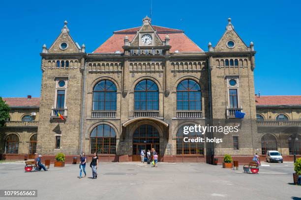 arad railway station, romania, europe - arad county romania stock pictures, royalty-free photos & images