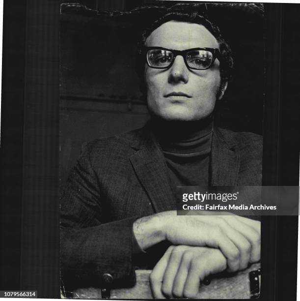 Pics Show Mr Alex Buzo, playwrite at Bellevue Hilltoday. October 03, 1969.