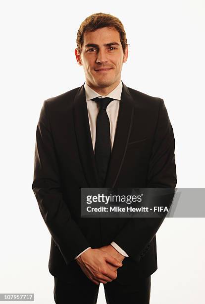 Iker Casillas of Real Madrid and Spain arrives for the FIFA Ballon d'Or Gala 2010 at the Congress Hall on January 10, 2011 in Zurich, Switzerland.