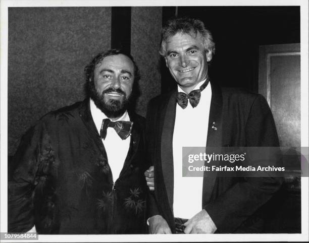 Pavarotti with Dame Joan Sutherland's son, Adam Bonynge.From inside the world's greatest tenor, Luciano Pavarotti, the fat man of yesterday has...
